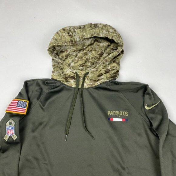 New England Patriots Nike Camo Hoodie Womens XL Salute The Troops - Picture 3 of 10